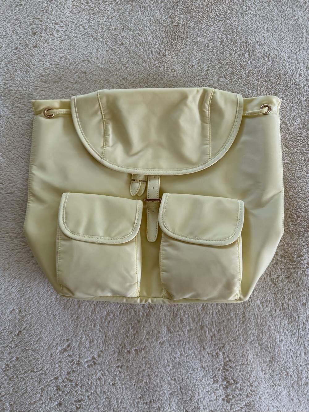 Year Of Ours Butter Yellow Nylon Backpack NWT Lightweight Utility